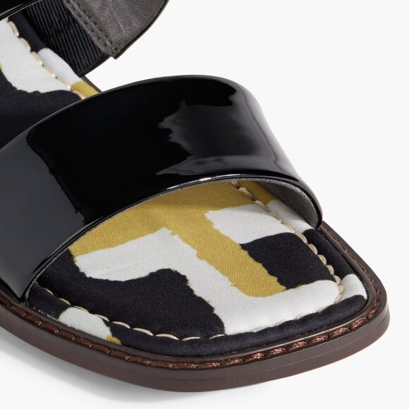 SAM EDELMAN Haydee Slide Sandals in Black Patent Leather Size 6.5 Brand New - Picture 4 of 4